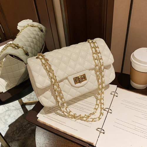  Autumn and Winter New Trendy Bags Women's Fashionable Texture Versatile Diamond Chain Crossbody Single Shoulder Handheld Small Square Bag