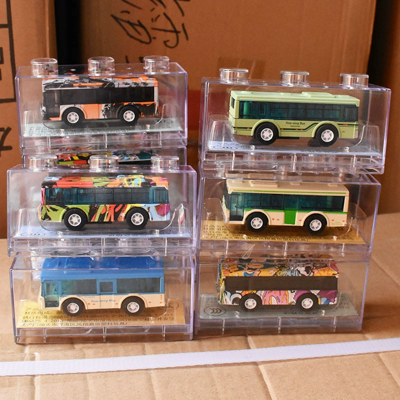 Jiaxin Warrior Stand Mini Metal Set: Bus & Alloy Car Collection, Color 819 Bus, Display Ready