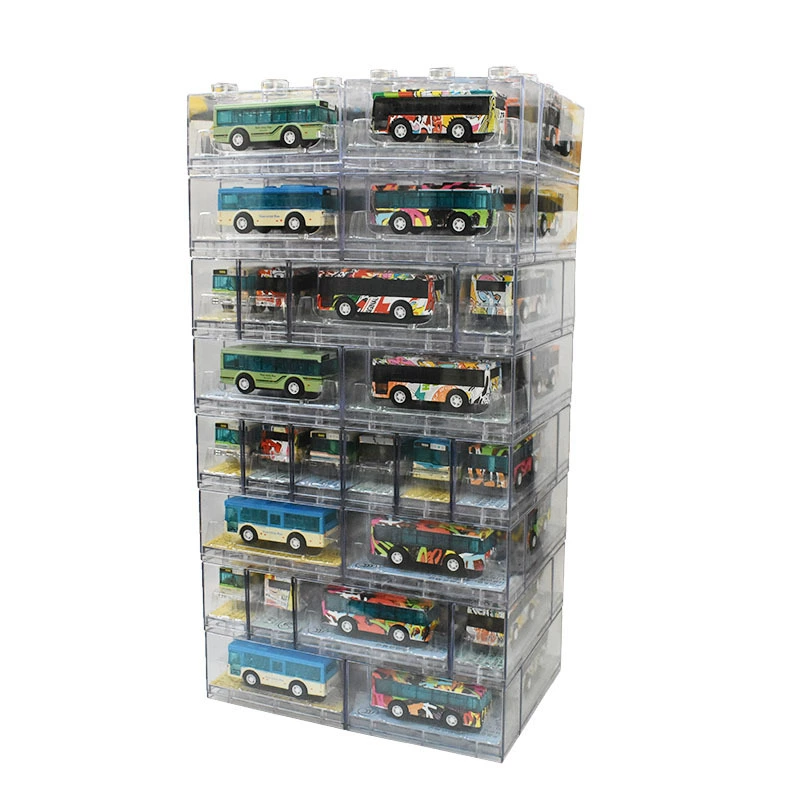Jiaxin Warrior Stand Mini Metal Set: Bus & Alloy Car Collection, Color 819 Bus, Display Ready