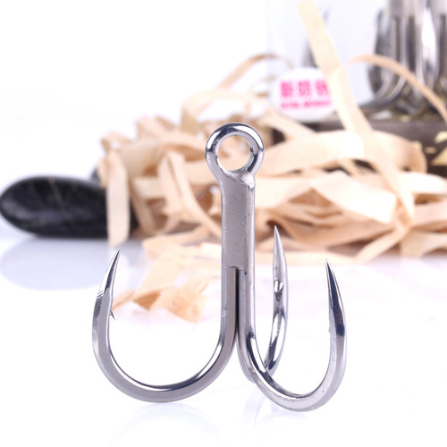 BKK6071-HG-4X Enhanced Anti-Rust Anchor Hook for Big Game Saltwater Slow Rolling Iron Plate Casting Three-Prong Hook Black Diamond