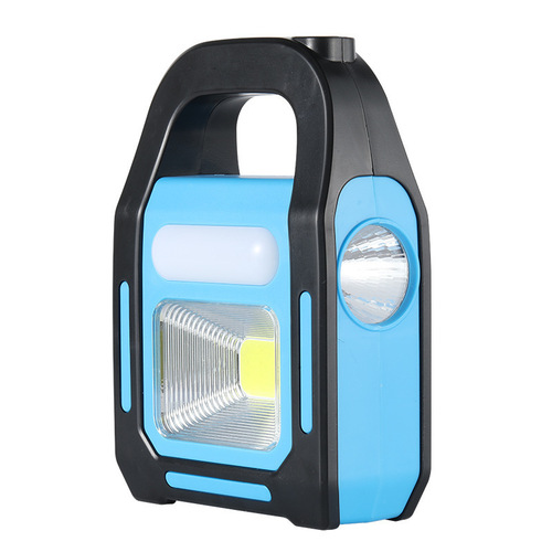 Multifunctional solar rechargeable camping light COB portable portable work light outdoor USB emergency horse lantern tent light