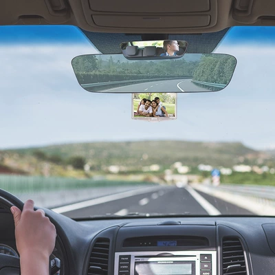 Large field of view rear view auxiliary mirror widened and enlarged car interior