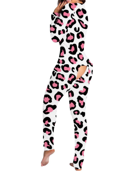 2021 estación independiente Amazon nuevo mono botón impreso botón funcional Flip pijamas para adultos