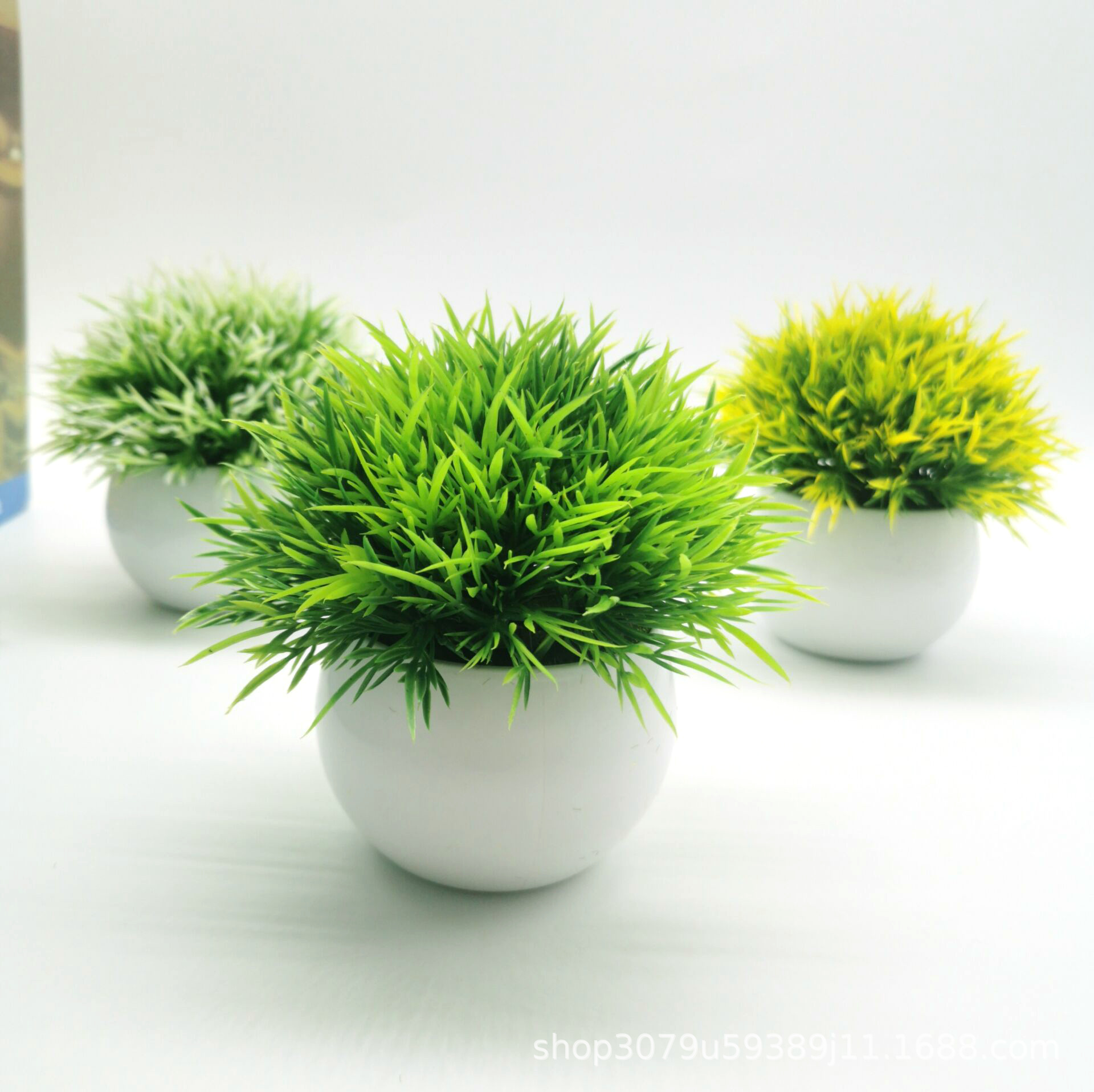 Simulation Plant Hemisphere Pteris Potted Plant Indoor Desktop Green Plant Bonsai Decoration Home Shop Window Small Ornaments