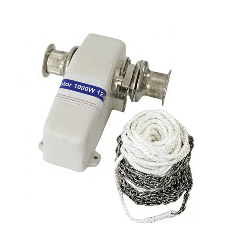 卧式起锚机1000W G8 G10不锈钢小型电动锚机 船舶配件游艇锚机