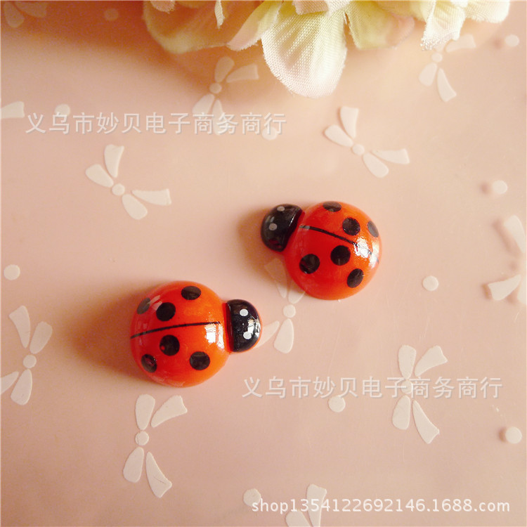 Escarabajo lindo resina crema pegamento accesorios DIY niños horquilla caja del teléfono creativo material de belleza