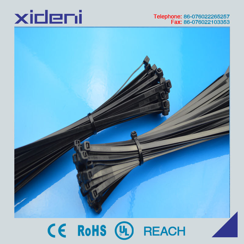 厂家直销自锁式尼龙扎带 环保耐低温黑色扎带塑料轧带捆绑束线带