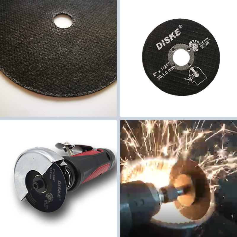 Pieza de corte de resina de doble malla transfronteriza Pieza de rueda de molienda neumática de 2 pulgadas 50*1*10 pieza de corte de muela de acero inoxidable al por mayor