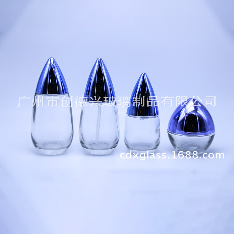 工厂直销 化妆品玻璃瓶  60ml  120ml 乳液瓶 高档化妆品分装瓶