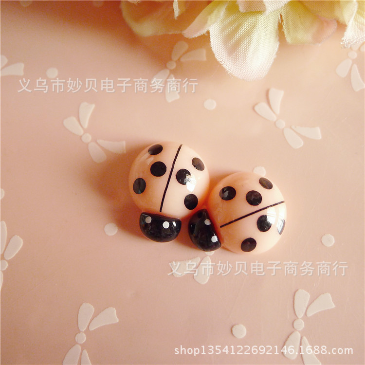 Escarabajo lindo resina crema pegamento accesorios DIY niños horquilla caja del teléfono creativo material de belleza