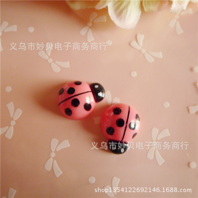 Escarabajo lindo resina crema pegamento accesorios DIY niños horquilla caja del teléfono creativo material de belleza