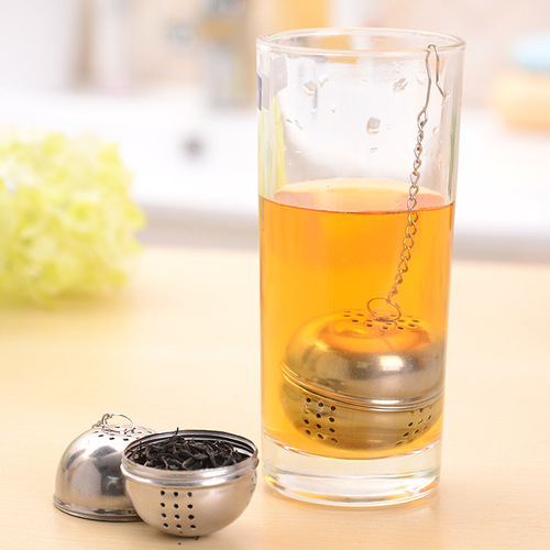 Home stainless steel tea ball, hanging tea filter, creative tea drain, hot pot seasoning ball tea maker