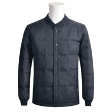 2025新款白鸭绒丝服内胆男款 中老年加厚绒丝内胆 男保暖羽丝上衣