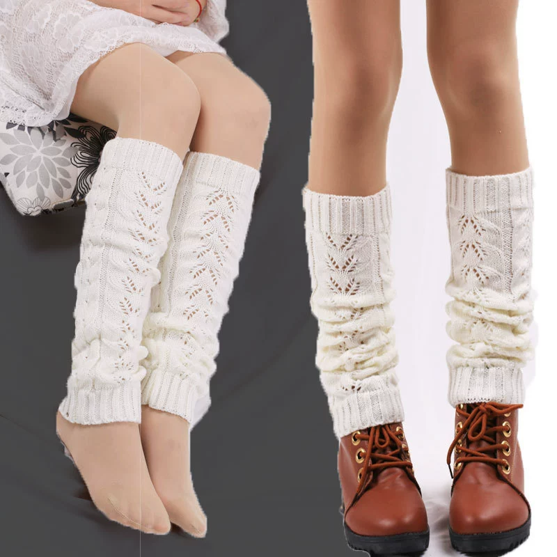 Демисезонные шерстяные вязаные gaiters, теплоизоляция для стопы, носки для йоги