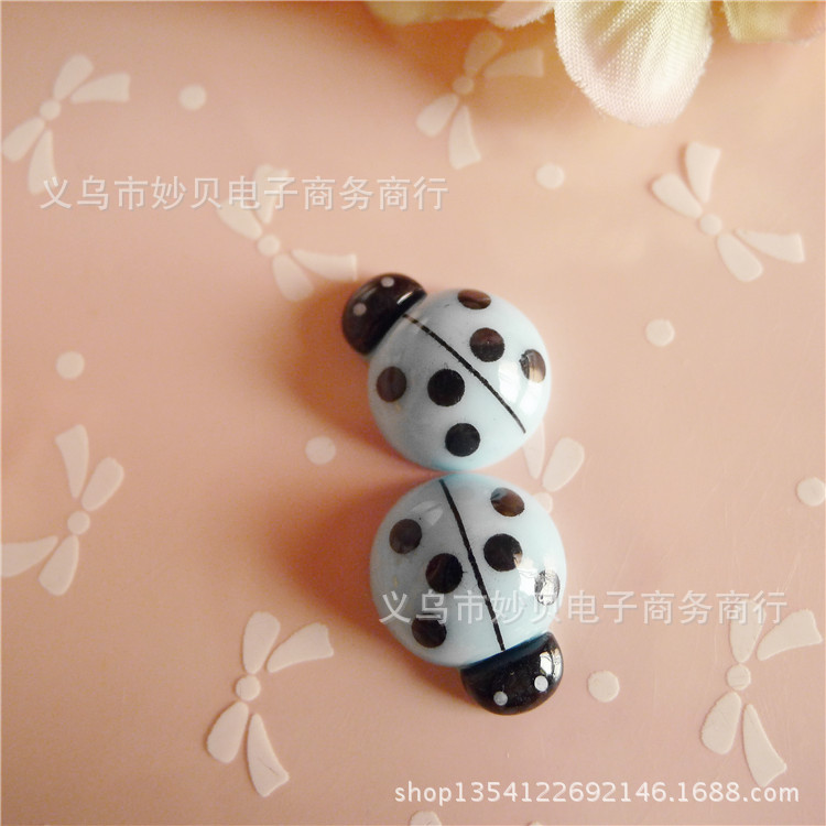 Escarabajo lindo resina crema pegamento accesorios DIY niños horquilla caja del teléfono creativo material de belleza