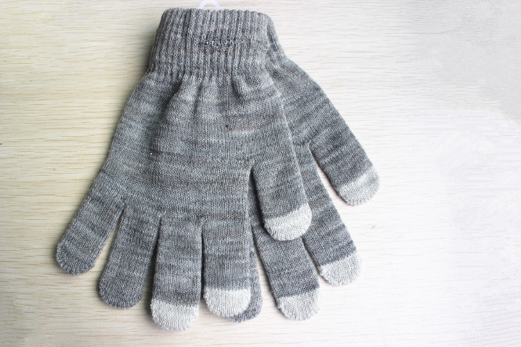 Guantes de pantalla táctil al por mayor de fábrica Otoño e Invierno pantalla táctil inteligente de punto para hombres y mujeres con forro polar engrosado guantes de protección