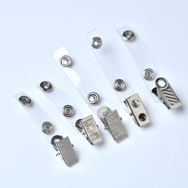 Single -hole dual -hole transparent strap metal badge folder card…