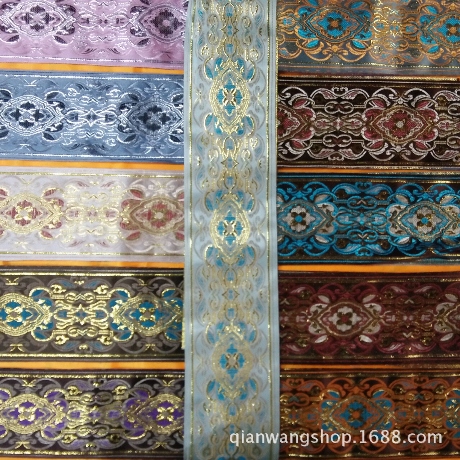 【厂家直供】特价处理 9CM复古欧式提花花边  窗帘窗饰床饰拼缝拼