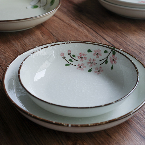 Nishida Muyu deep round dish collection Japanese ceramic tableware dish home small plate fruit plate dinner plate