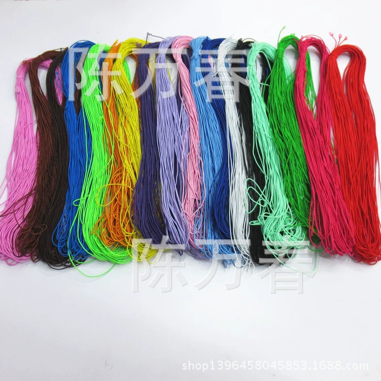 Эластичный цветной шнур из Иу толщиной 0,8-1,0 мм для нанизывания бусин, нить с сердцевиной для браслетов и бирок