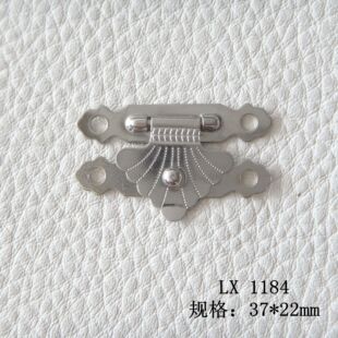 Guangdong factory 37*22 small flower buckle butterfly buckle high-grade wooden box lock buckle jewelry box lock buckle luggage lock