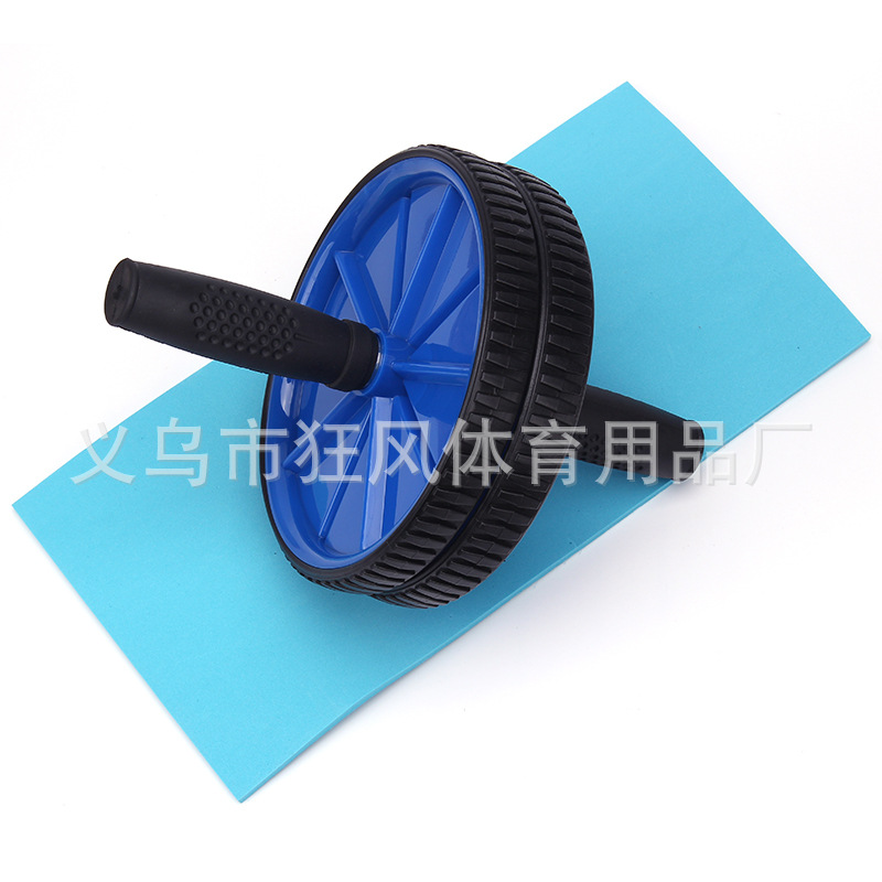 Venta al por mayor rueda abdominal rueda de culturismo rodillo abdominal de dos ruedas que forma adelgazamiento rueda de culturismo rueda de músculo abdominal vientre contrayendo equipo de fitness