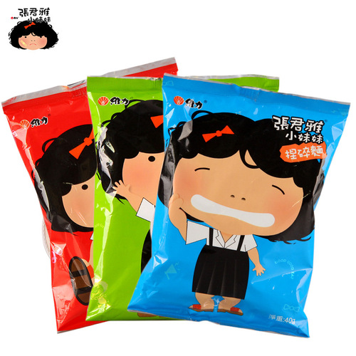 Taiwan imported Zhang Jun Ya little sister series snacks five-spice seaweed flavored donuts various flavors crispy noodles