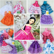 30巴比娃娃衣服婚纱芭芘公主拖尾裙晚礼服女孩玩具全包半包大裙