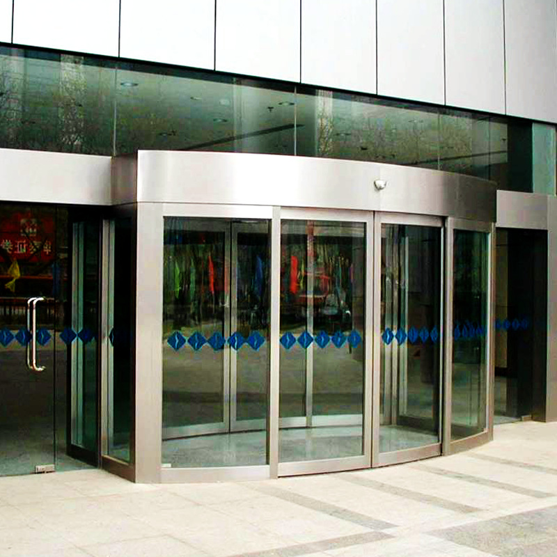 商场高端旋转门 自动门感应门 弧形感应门 写字楼智能旋转门