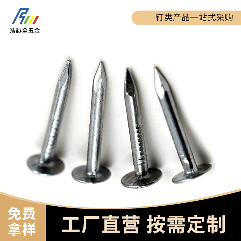 油毡钉厂家推荐 电镀锌油毡钉批发 多规格油毡钉