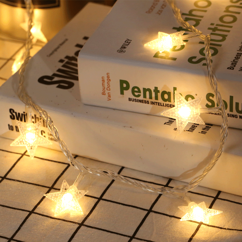 Estrella LED estrella luz estrellado neón luz romántica chica habitación propuesta cumpleaños interior y al aire libre Cadena de luz decorativa