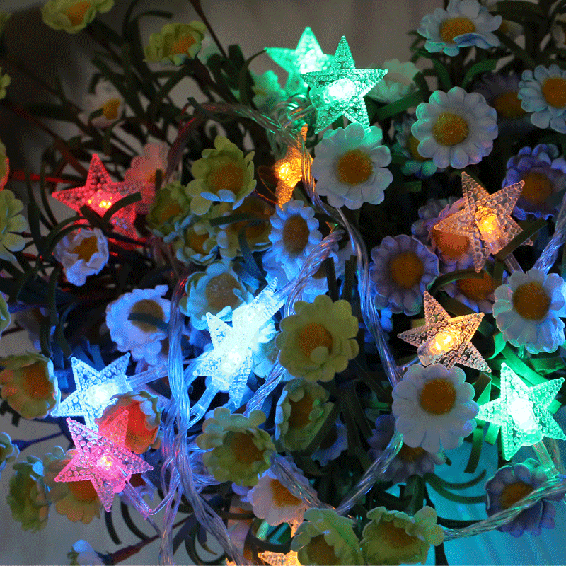 Estrella LED estrella luz estrellado neón luz romántica chica habitación propuesta cumpleaños interior y al aire libre Cadena de luz decorativa