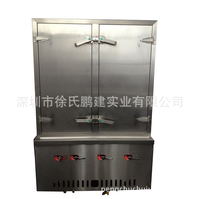 鹏厨双门蒸饭柜 深圳厨房设备 不锈钢厨房工程 茶餐厅厨房工程