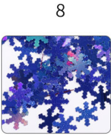 Concubina arte de uñas copo de nieve lentejuelas 12 colores Navidad copo de nieve lentejuelas traje manicura arte de uñas Navidad copo de nieve