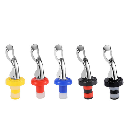 Creative push-type silicone wine stopper bar household fresh-keeping vacuum wine bottle stopper sealed leak-proof wine red wine stopper