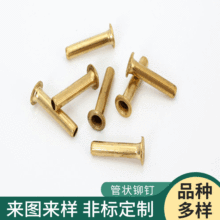 厂家直供 铜空心铆钉 铜鸡眼 管状铆钉 304不锈钢 铁空心无头铆钉