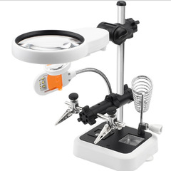 Jinghui New USB Charging Stand Assistant Electronic Repair Desktop LED Magnifying Glass 16129DC