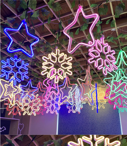 LED flexible light strip deer five-star moon tree light parrot snowflake Christmas elderly outdoor spring colorful lighting