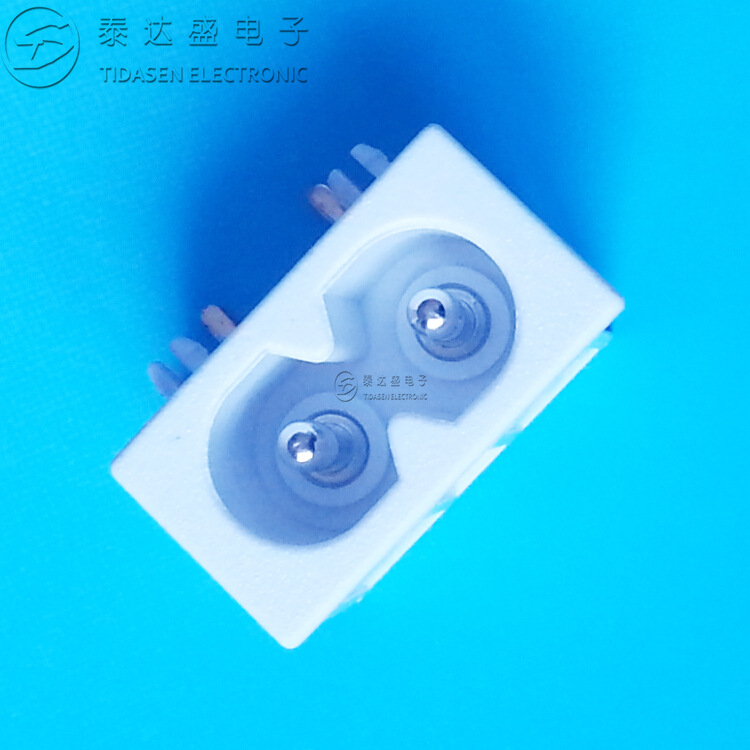 灯具白色超薄8字电源插座22*12超小型八字AC电源母座DB-14-T-5P9