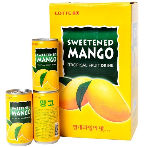 Lotte Mango Juice Beverage 180ml Fruit Mango Juice Beverage for Weddings and Family Gatherings