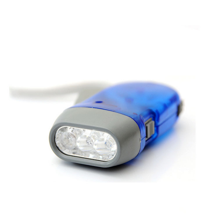 ✅手压手电筒手摇发电迷你应急小手电家用创意手捏迷你户外小手电