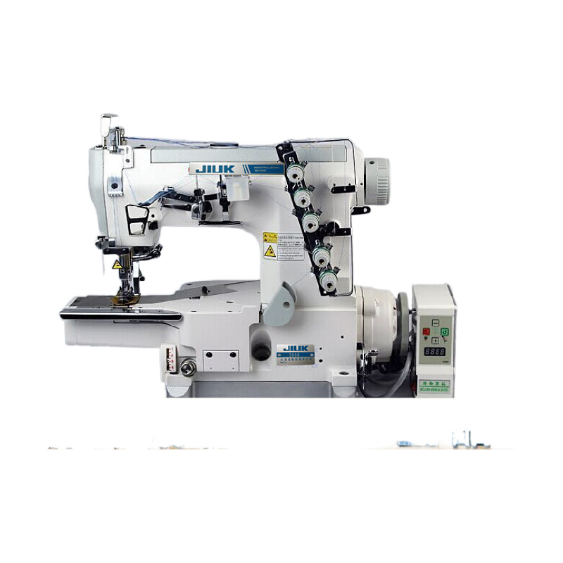 Accionamiento directo 600 pequeña máquina de coser de cabeza cuadrada de alta velocidad de tres agujas de cinco hilos camisola máquina de coser industrial ventas directas de fábrica