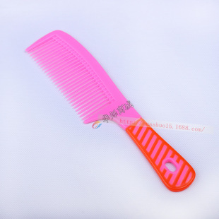Home daily hair comb heat resistant anti-static plastic comb stripe handle couple color matching comb wholesale