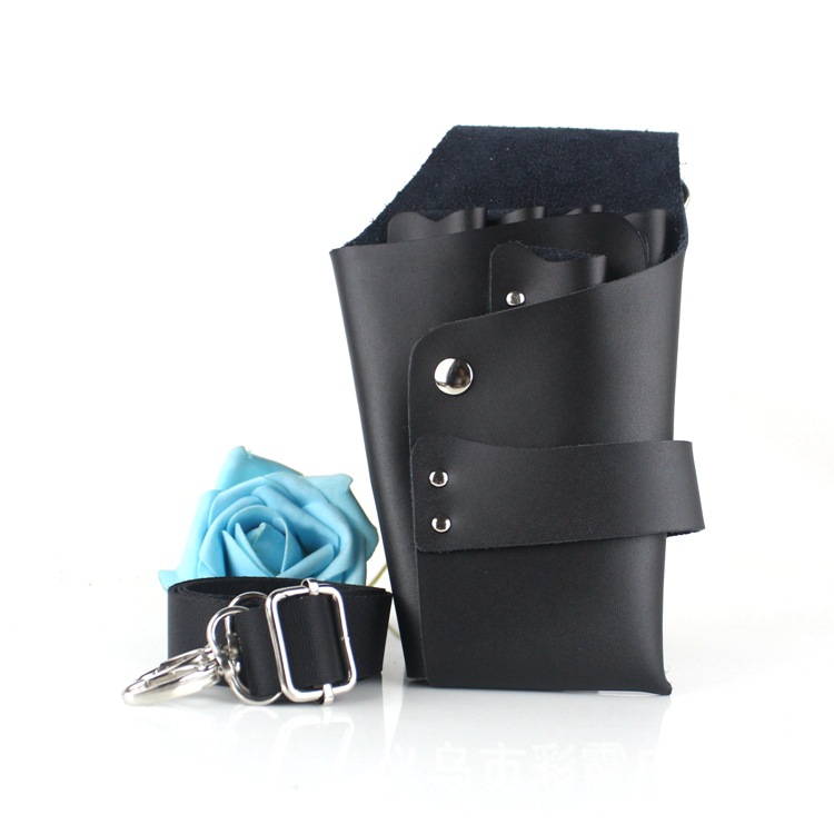 牛皮美发剪刀腰包发型师多功能工具挎包梳子包美发工具包  J07