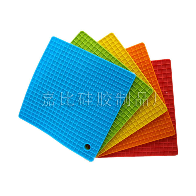 实力厂家硅胶餐垫方形方格硅胶垫方形垫盘垫锅垫硅胶隔热垫硅胶垫