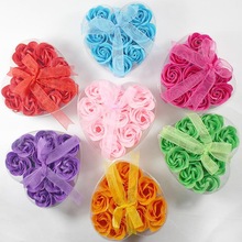 香皂花批发纸香皂便携式香皂盒节庆情人节礼物玫瑰肥皂花 9朵皂花