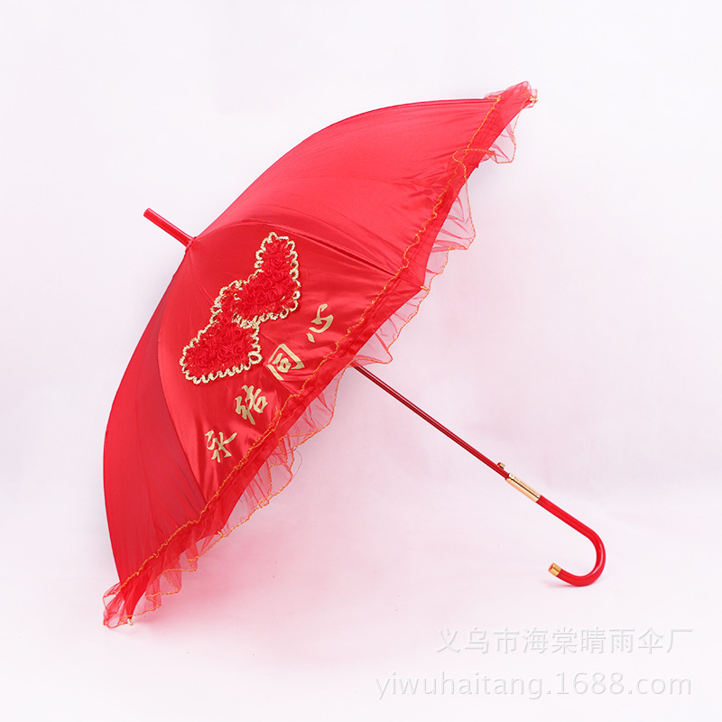 Factory supply 55*8k love skirt wedding umbrella bride lace umbrella new red umbrella wholesale Factory supply 55*8k love skirt wedding umbrella bride lace umbrella new red umbrella wholesale