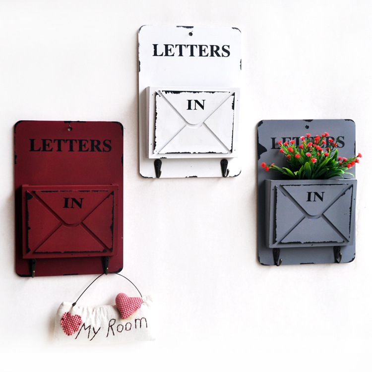Storage Box Hook American Country Vintage Old Wall Decoration Hanging Wooden Creative Home Wall Decoration Wall Hanging