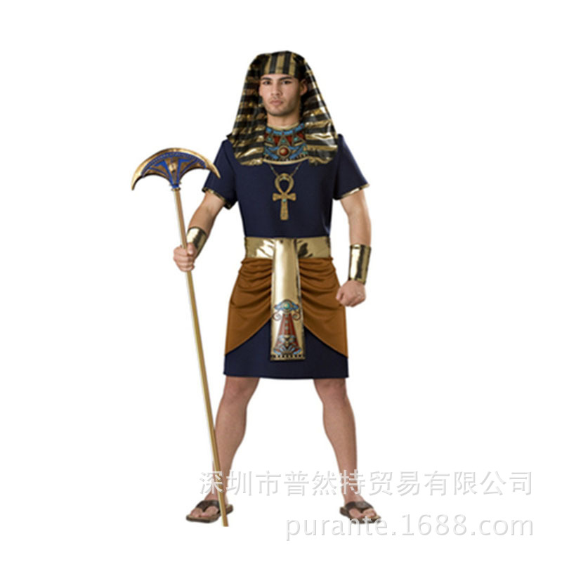 Ancient Egyptian Pharaoh Costume Movie Cosplay Costume Men's New Halloween Cosplay Game Clothing