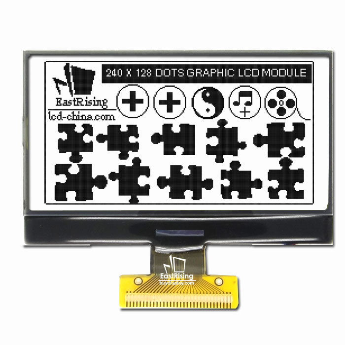 超薄3.3寸LCD240128液晶屏/240x128图形点阵COG液晶模块/白底黑字